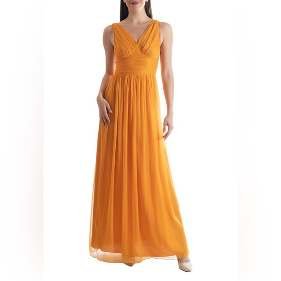 Lipsy Orange Empire Line Maxi Event Dress NWT - Picture 4 of 16